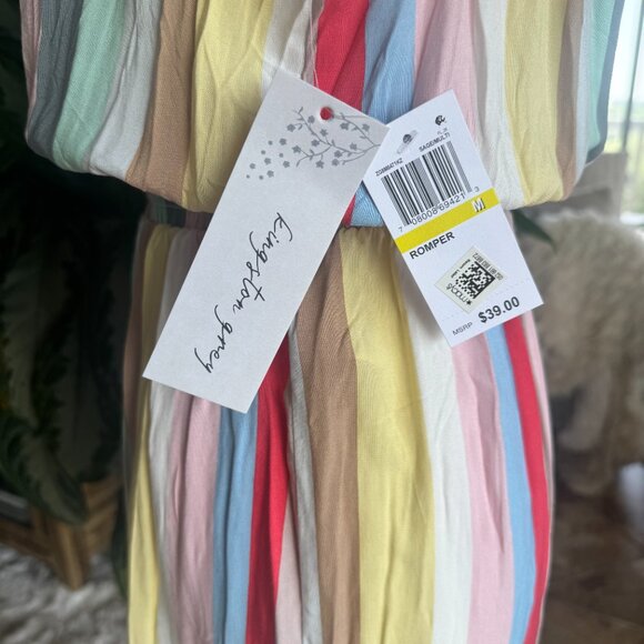 Kingston Grey Colorful Shorts Romper - Picture 8 of 8